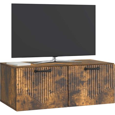 Maison Exclusive - Mobile Porta TV da Muro Rovere Fumo 78,5 x 41 x 30 cm (1/5)