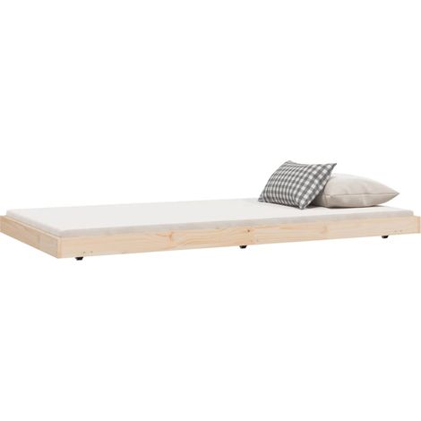 Bed Frame without Mattress 90x200 cm Solid Wood Pine vidaXL (1/4)