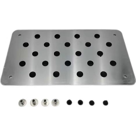 Tapis de sol de voiture en alliage d'aluminium sans moquette pour pédales (1/5)