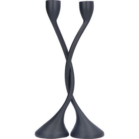 Kerzenständer aus Zinklegierung, hoch, europäischer Stil, romantisch, schlicht, Retro, schwarz, für die Bar (1/5)