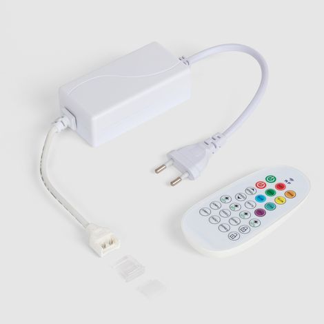 Controller per striscia LED RGB 220 V WCOB in silicone flessibile con telecomando RF Bianco
