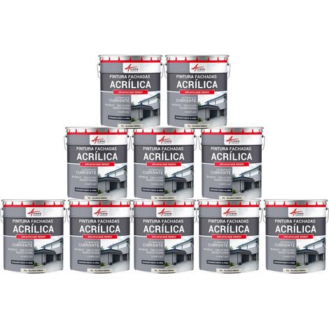 Pintura acrílica para exteriores, impermeable y duradera para fachadas exteriores - ARCAFAÇADE RENOV
