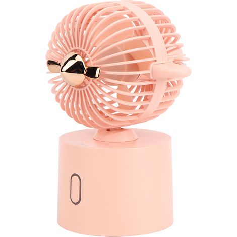 Ventilateur de bureau portable miniature innovant en forme d'avion, rechargeable par USB, pour la maison et le bureau (rose) (1/5)