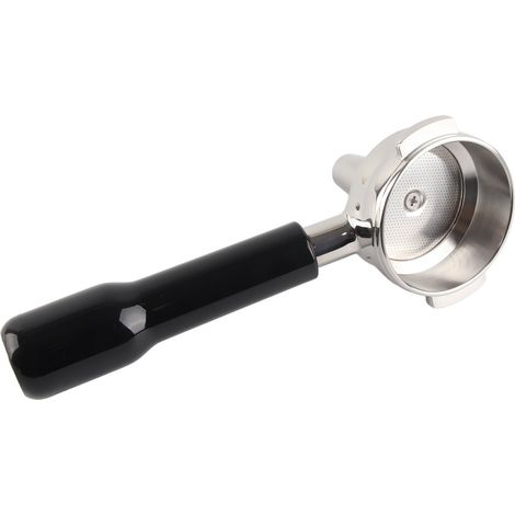 Porte-filtre à café 58 mm à bec unique, maille fine, acier inoxydable, poignée ergonomique, accessoire amovible pour machine à café, noir (1/5)