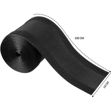 Goulotte de sol pour câbles – Cache-câbles auto-adhésif – Fermeture velcro – Noir – Organisation au sol