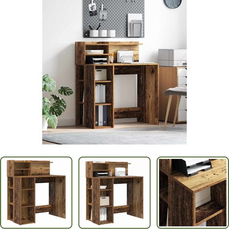 Bureau d'écriture -  Bureau Bois Ancien 90 x 48 x 101,5 cm Bois d'ingénierie (1/5)