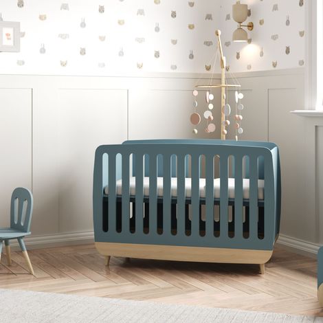 Lit bébé à barreaux LOUISON 60x120 bleu- LT7086 - LOUISON (1/5)