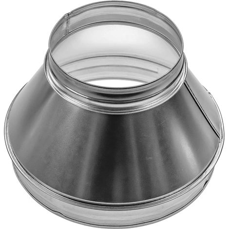 1 Adaptateur De Conduit Acier Galvanisé Réducteur 30,5cm À 20,3cm Pour Système CVC Et Sécheuse