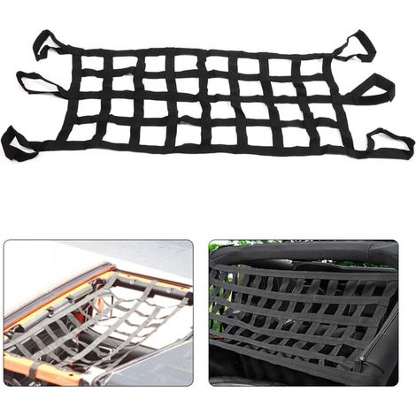 Filet de toit de voiture multifonction hamac souple hayon cargaisons maille convient pour Wrangler YJ TJ JK JL A (1/5)