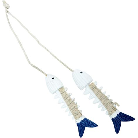 Rideau Bois Poisson Style Mditerranen Corde Dlicate Vintage (1/5)