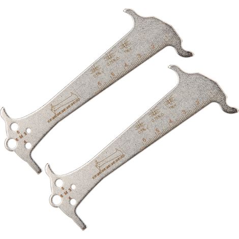 Outil de mesure multifonctionnel 3 en 1 pour chaîne de vélo (lot de 2) : indicateur d'usure et règle. (1/5)