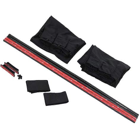 paire de rideaux pare-soleil extensibles en plastique pour vitres latérales/arrière de voiture, avec élastique et occultant. (1/5)