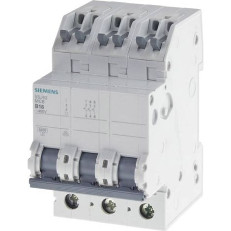 Siemens 5SJ63166KS Interruptor Automático 3 polos 16 A B/6 kA