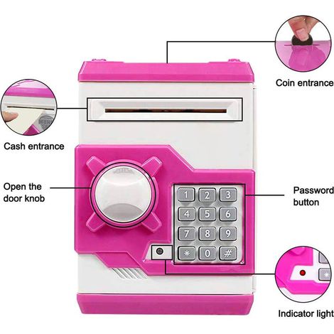 Tirelire électronique pour enfants, mini distributeur automatique de billets, jouet d'anniversaire (1/5)