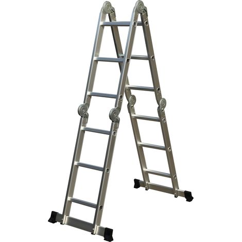 Alu Mehrzweckleiter Gelenkleiter Vielzweckleiter Aluleiter Leiter 4x3 Sprossen