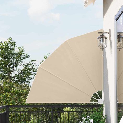 Balkon Sichtschutz Beige 140 x 140 cm Polyester