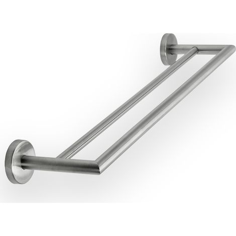 Inda - Porta asciugamani doppio Gealuna L.50 cm in acciaio
