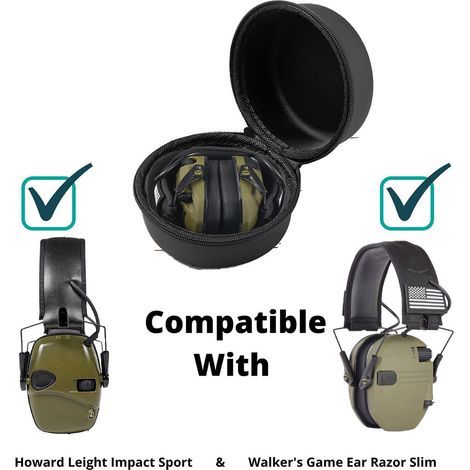 Protections auditives électroniques pour adultes, 25 dB NRR, protections auditives antibruit pour le tir, protections auditives amplificatrices de bruit, casques antibruit pour l'autisme, la chasse, l (1/5)