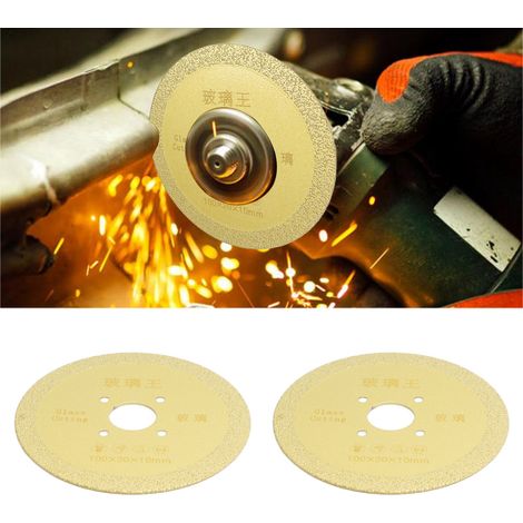 2 jeux de disques diamantés de 100 mm à vendre pour la céramique, la pierre et le carrelage disques pour meuleuse d'angle Modèle A : 10010 (1/5)
