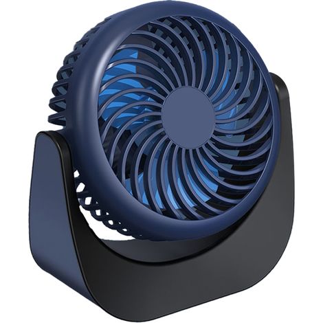 Ventilateur USB - Mini Ventilateur de Bureau Portable - Réglable 360° - 3 Vitesses - Silencieux 25 dB - Batterie Intégrée - Pour Chambre Étudiante et Bureau - 1 Pièce (1/5)