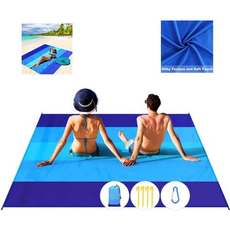 Tapis de plage - Tapis de pique-nique - Tapis de plage étanche et imperméable - Tapis de pique-nique portable - Tapis de, 210, 200 (1/5)
