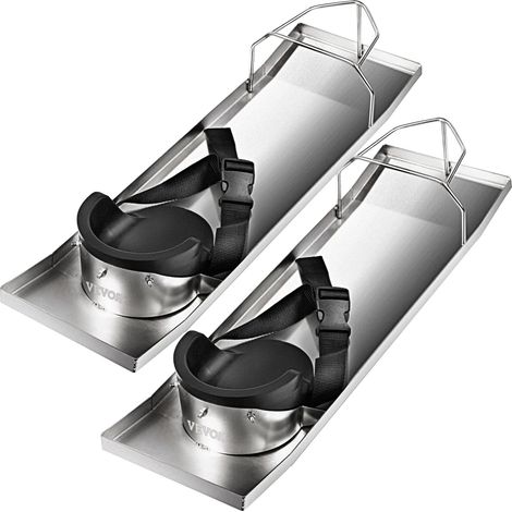 VEVOR Tavole Ginocchiere in Acciaio Inossidabile, Ginocchio Board in Cemento, per Finitura del Calcestruzzo (1 x Paio di cursori per ginocchia (con imbottiture, cinghie e fibbie assemblati) (1/5)