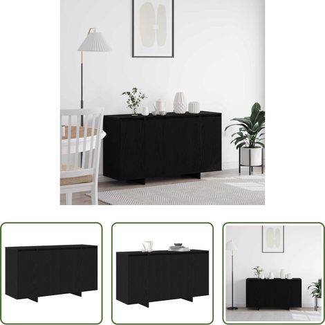 vidaXL Bois d'ingénierie - Buffet Chêne noir 135 x 41 x 75 cm Bois d'ingénierie (1/5)