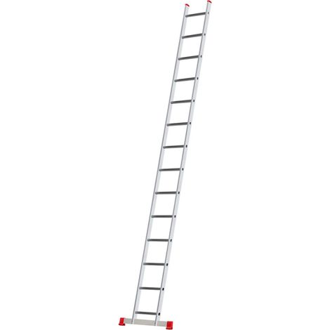 Monmobilierdesign – Échelle simple en aluminium 14 marches – Charge maximale 150 kg – Barreaux antidérapants – Norme EN 131 – Usage professionnel et bricolage
