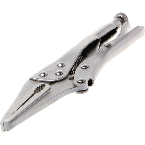 Pince à verrouillage de 17,8 cm (7 pouces) à bec long et mâchoires droites, outil à main de serrage de vis, 165 mm-AquaForge