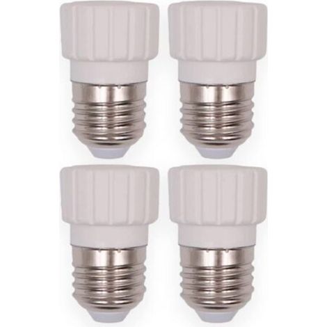 4 Stück E27 auf GU10 Fassungsadapter für LED-Lampen [Energieklasse E] - Crezuo