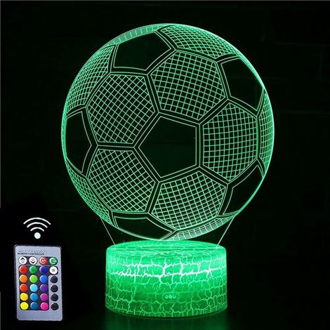 Lampe Illusion 3D, veilleuse avec changement de couleur et contrle tactile intelligent(Football) (1/5)
