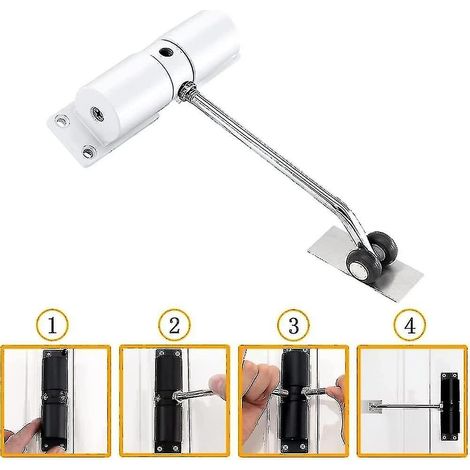 Ferme-porte automatique, ferme-porte extérieur, ferme-porte à ressort en acier inoxydable, utilisé pour fermer automatiquement toutes les portes. (1/5)