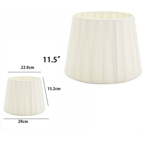 TrAdE Shop Traesio - Paralume Conico Cilindro Moderno Ricambio Per Lampada E Applique In Tessuto Tnt - Bianco   -11,5"   -