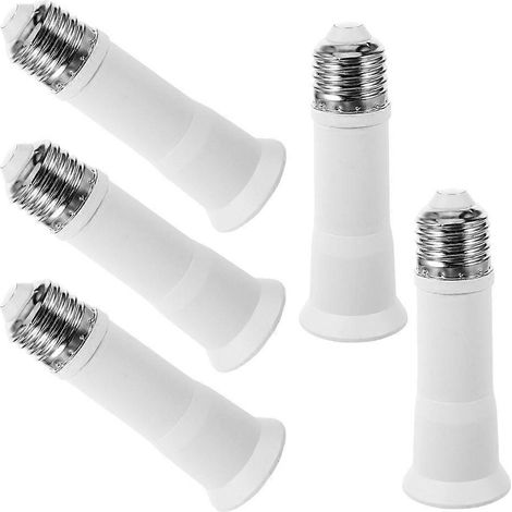 Lot de 5 adaptateurs de douille E27 vers E27, rallonges pour ampoules