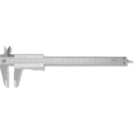 Taschemessschieber active inox matt mit Momentfeststellung 150 mm eckig