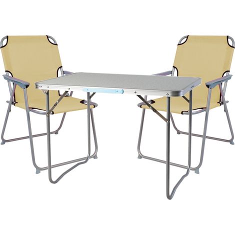 3-teiliges Campingmöbel Set 70x50x59cm-MMC330870+2xMPO2600B (1/3)