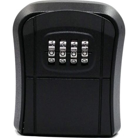 Caja de seguridad para llaves pequeña, de montaje en pared, para exteriores, con cerradura de combinación reajustable de 4 dígitos, resistente al agua, ideal para el hogar, la escuela, la oficina y el