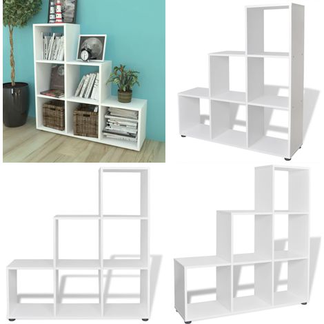 Bibliothèque/étagère 107 cm Blanc - Bibliothèque Design - Bibliothèque Moderne - Bibliothèque Blanche - Étagère Ouverte - Rangement Mural - Home & Living (1/5)