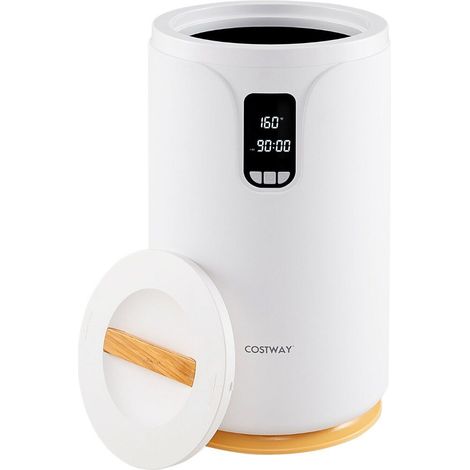 Chauffe-serviettes électrique 20 L avec 3 niveaux, minuterie, écran numérique et verrouillage enfant pour salle de bain et spa (1/5)