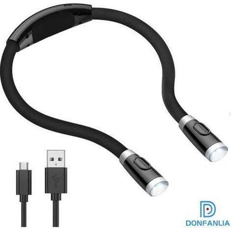Lumière de Livre de Cou 4LED,Lampe de Chevet Intensité Variable, Lampes de Lecture pour La Lecture Dans Le Lit