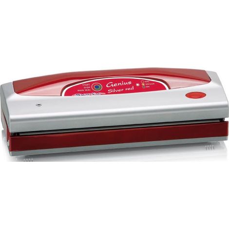 Magic Vac Genius Silver sellador al vacío 800 mbar Rojo, Plata