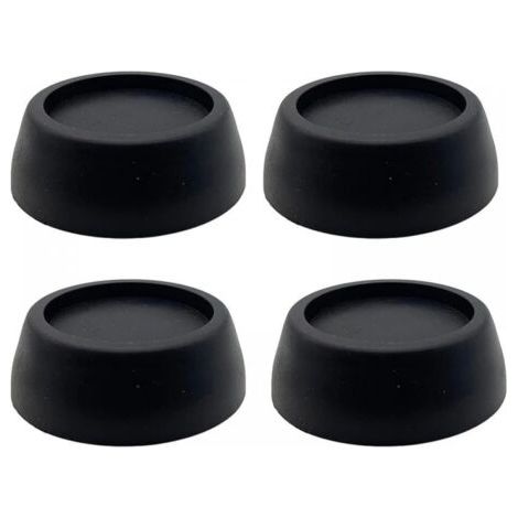 4pcs Pieds de lave-linge noirs, tapis anti-vibration, pieds anti-bruit Pieds de lave-linge et lave-linge séchant en caoutchouc anti-vibration (1/4)