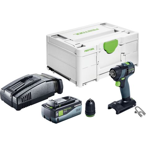 Trapano avvitatore a batteria Festool TXS 18 Basic 18 V 40 Nm brushless + 1x batteria ricaricabile 8,0 Ah + caricatore rapido + systainer