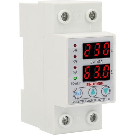 Protecteur de Tension AC 230V 63A - Double Affichage LED - Réglable (1/5)