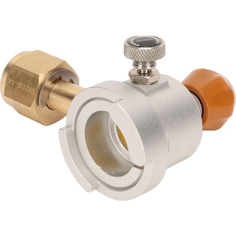Adaptateur pour machine à eau gazeuse W21.8-14 en cuivre et aluminium à raccord rapide fileté (1/5)