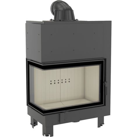 Kamineinsatz aus Stahl KRATKI MBA links 17 kW Ø 200 (1/5)