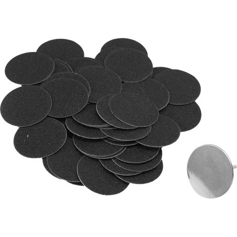Lot de 50 disques abrasifs de rechange pour ponceuse électrique, accessoire pédicure avec axe 35mm, papier de verre rond 1,4 pouce (1/5)