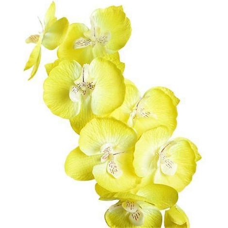 fleur artificielle, papillon, orchidée, décoration de bureau pour mariage ou fête, à faire soi-mêmejaune (1/5)