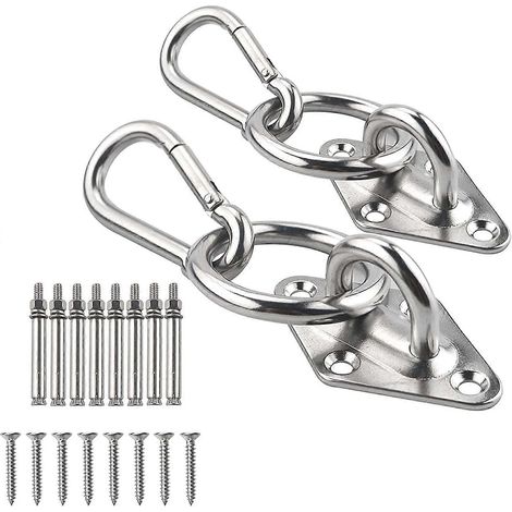 Kit de suspension robuste pour hamac, crochets de plafond M8, système d'accrochage pour hamac et balançoire (1/5)