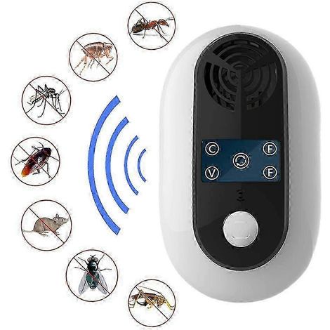 Répulsif électronique ultrasonique contre les rongeurs, les mouches, les souris, les rats et les moustiques (prise européenne). (1/5)